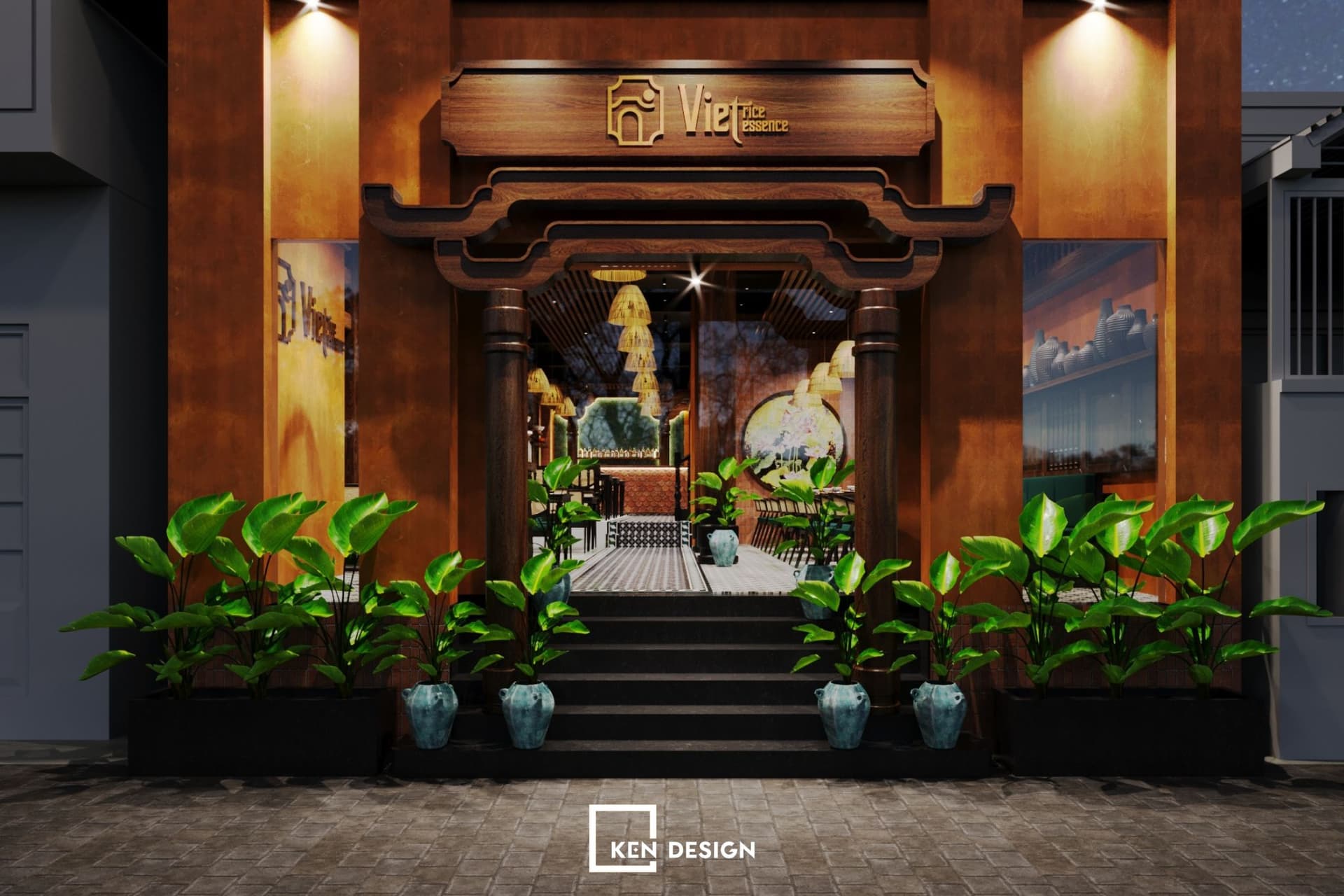 Thiết kế nhà hàng KenDesign