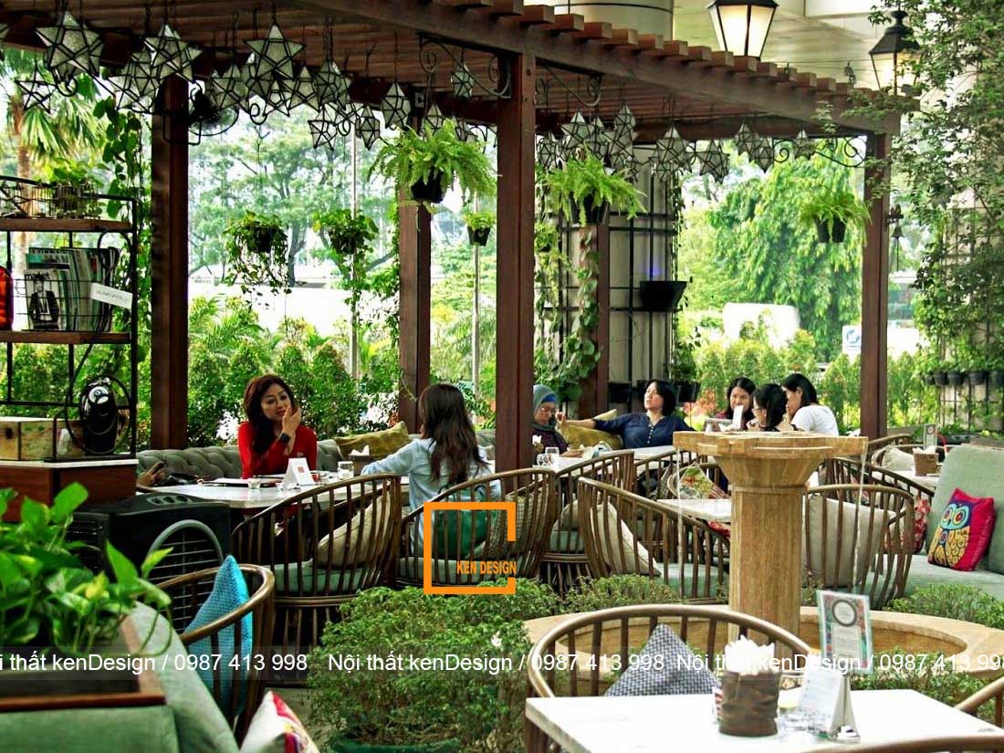 Địa chỉ thiết kế nhà hàng phong cách sân vườn uy tín