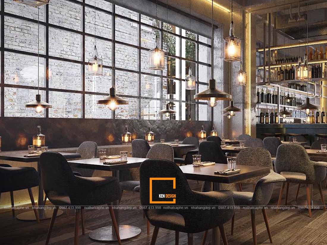 thiet ke nha hang an uong phong cach cong nghiep 5 - Thiết kế nhà hàng ăn uống phong cách công nghiệp