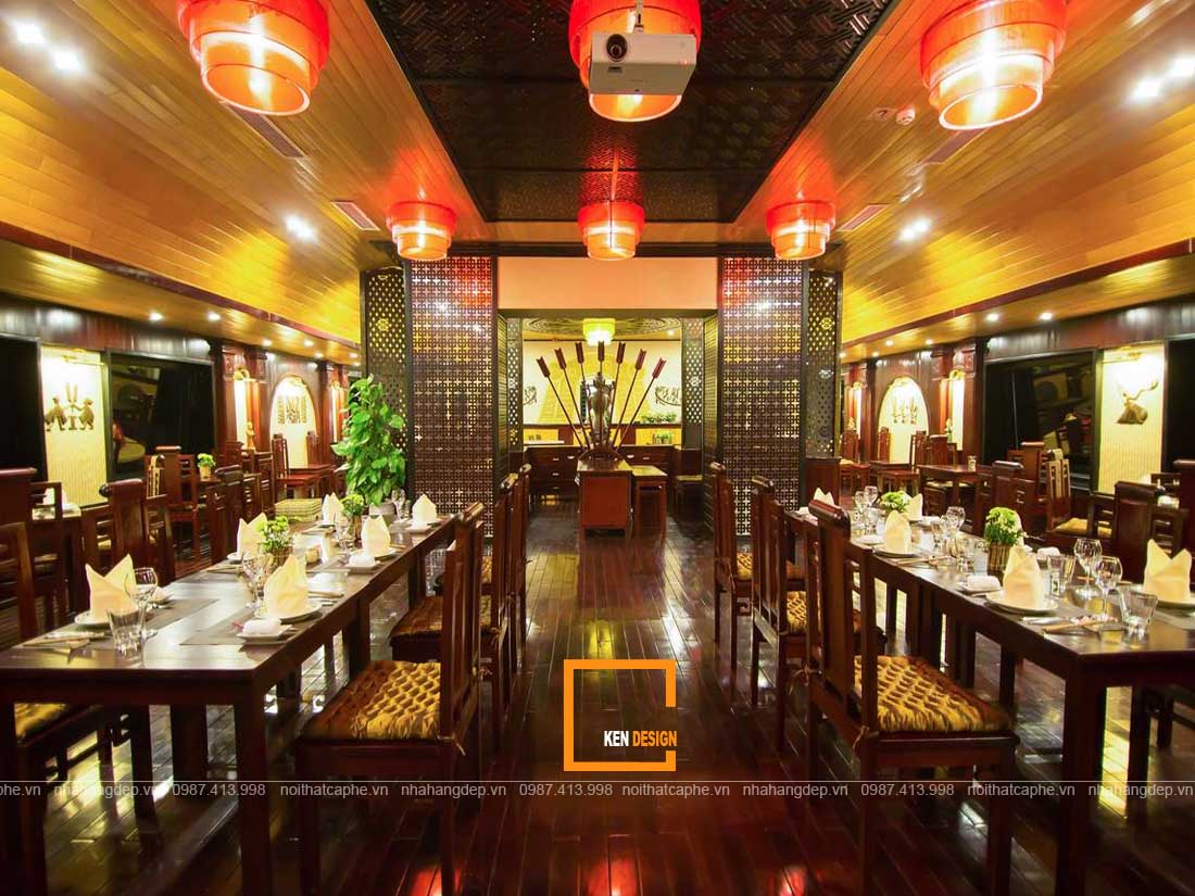 Thiết kế nhà hàng phong cách Đông Dương