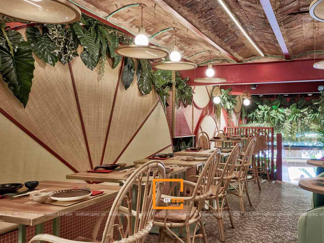 Thiết kế nhà hàng ăn nhanh phong cách Tropical