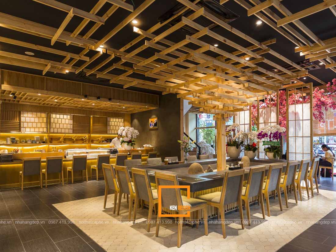 Thiết kế nhà hàng Nhật Bản với không gian khoa học