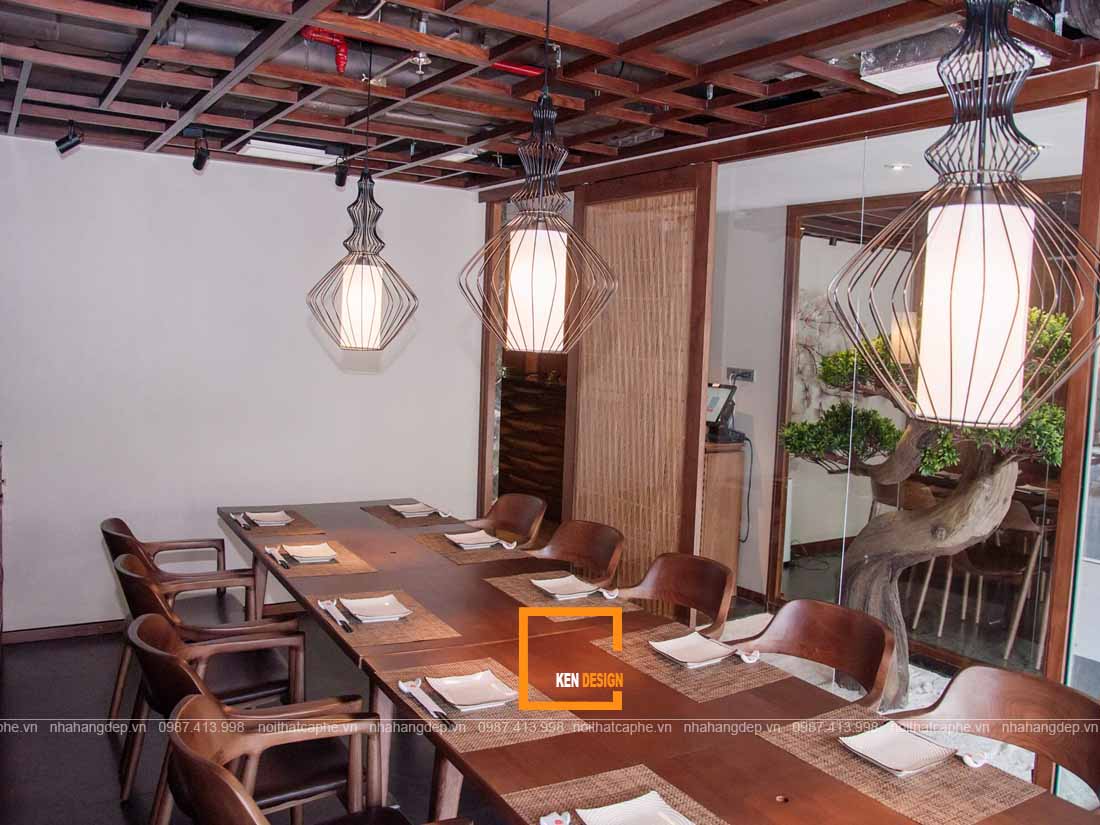 Thiết kế nhà hàng Nhật Bản sang trọng chuẩn phong cách
