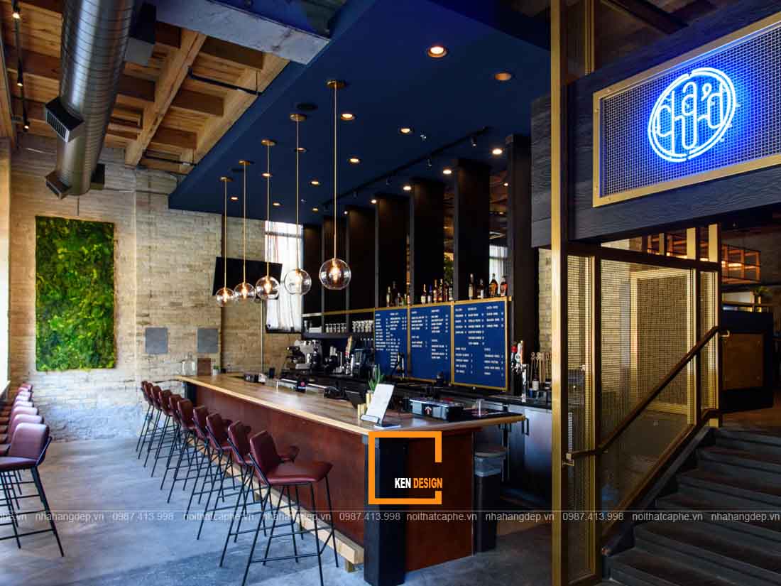 Thiết kế nhà hàng Hàn Quốc quầy bar đẹp