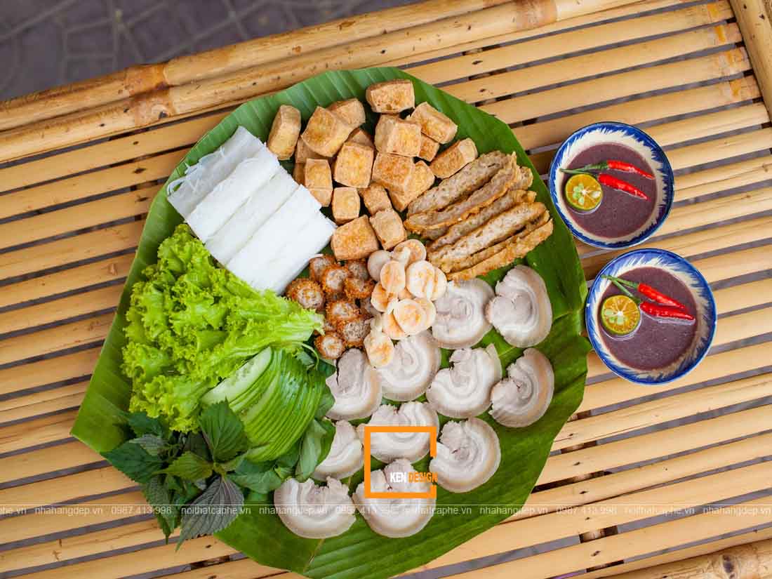 thiết kế nhà hàng bún đậu