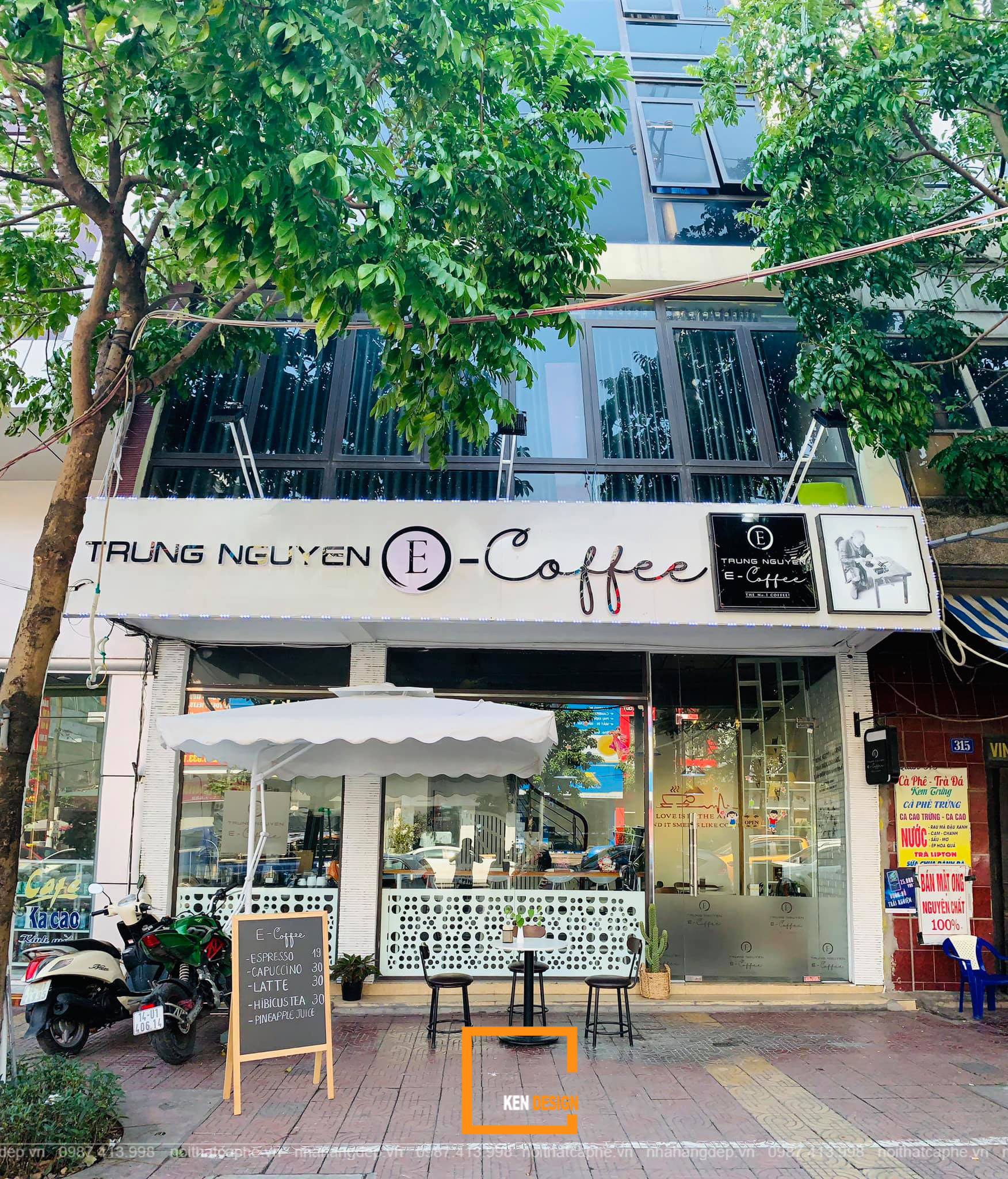 Cafe E Coffee Trung Nguyen 93 Kendesign Chuyên Thiết Kế Thi Công Nội Thất Nhà Hàng Khách Sạn