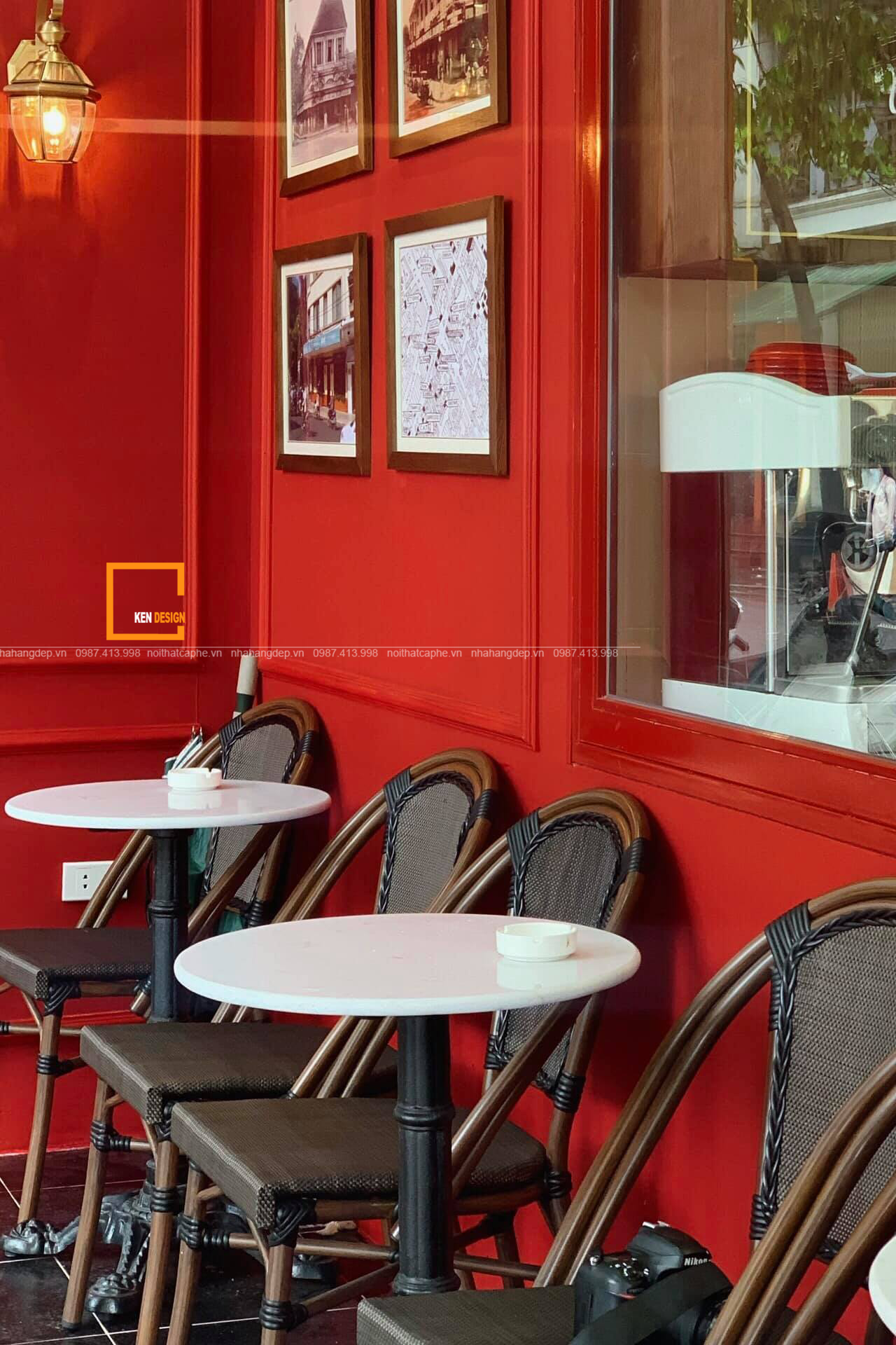 mẫu thiết kế quán cafe kiểu Pháp