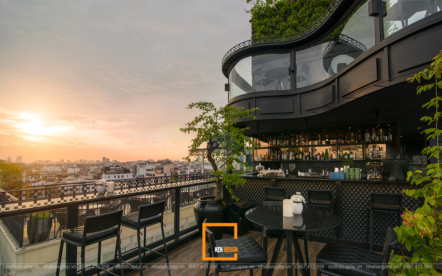 thiết kế bar rooftop