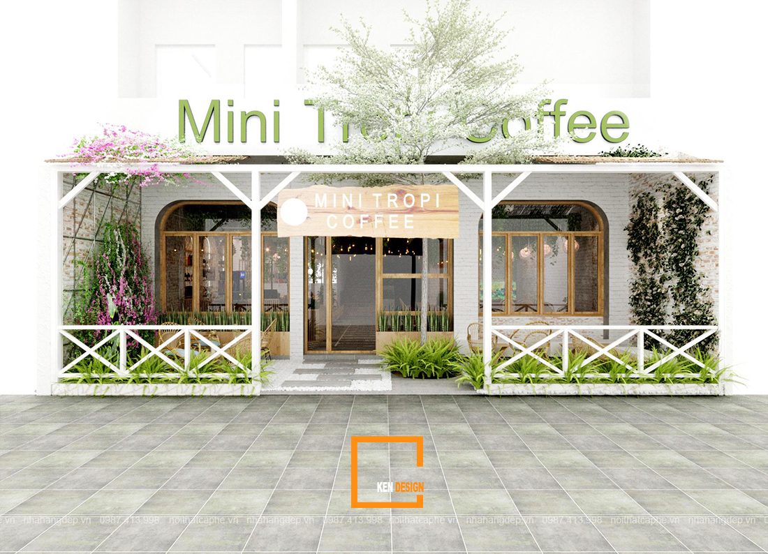 mau thiet ke quan cafe khong gian xanh 1 - Tham khảo 3 mẫu quán cafe không gian xanh của KenDesign