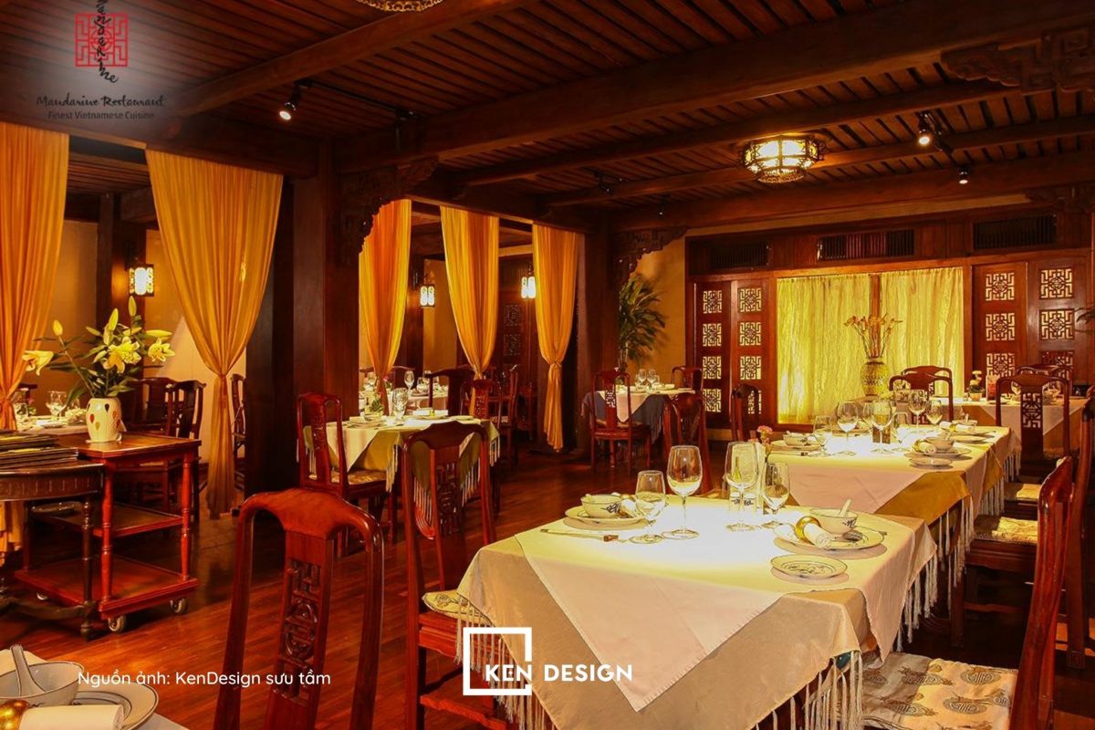 Thiết kế Mandarine Restaurant Saigon nét đẹp cổ kính ấn tượng