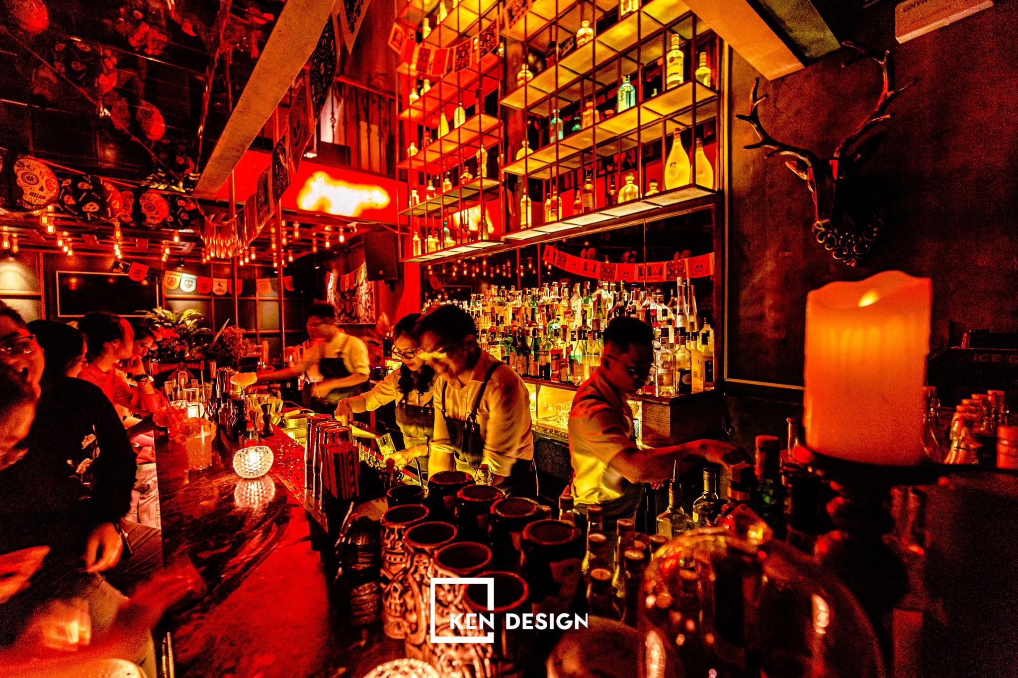 Thiết kế Jigger Bar Mô hình sang trọng hiện đại và ấm cúng