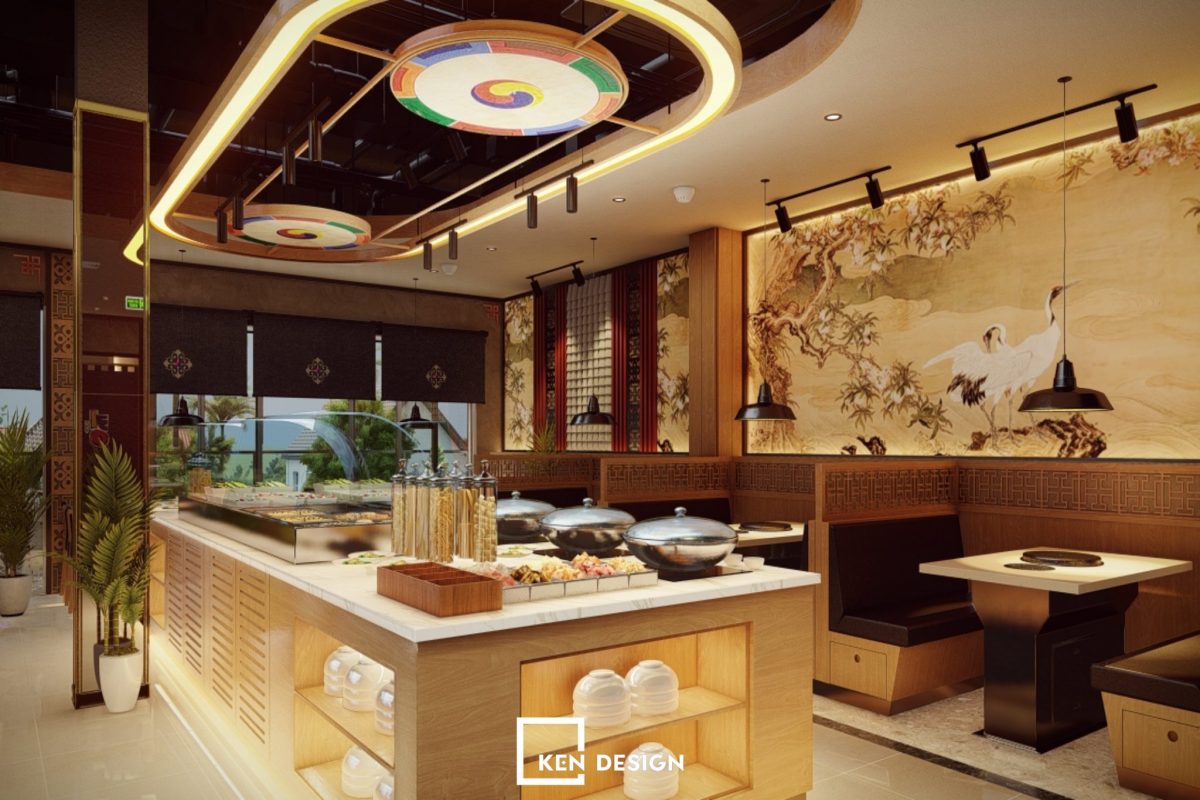 Bản thiết kế quầy buffet từ công trình thực tế mang lại hiệu quả cao