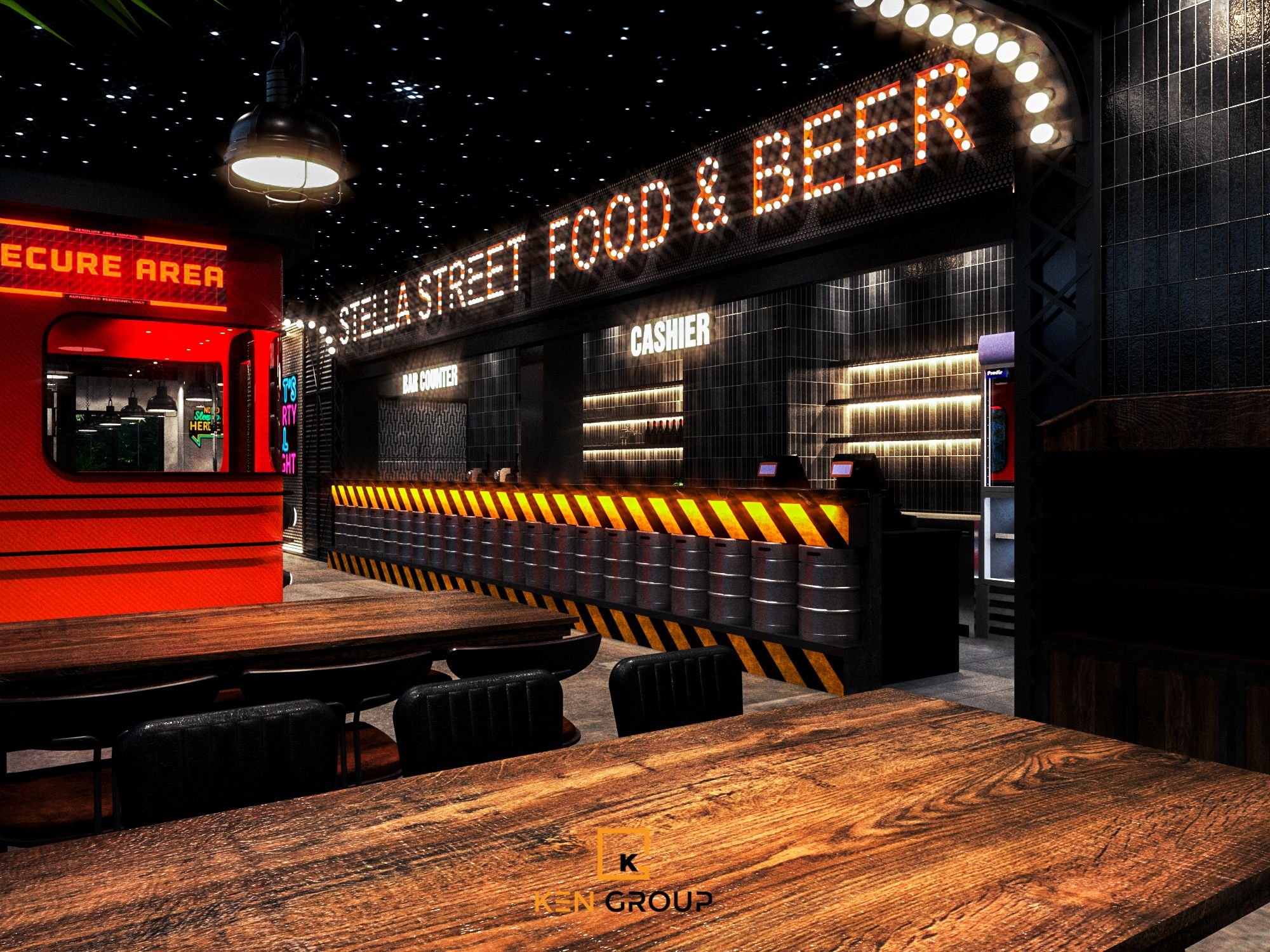 Ý tưởng thiết kế nhà hàng Stella Street Food & Beer 