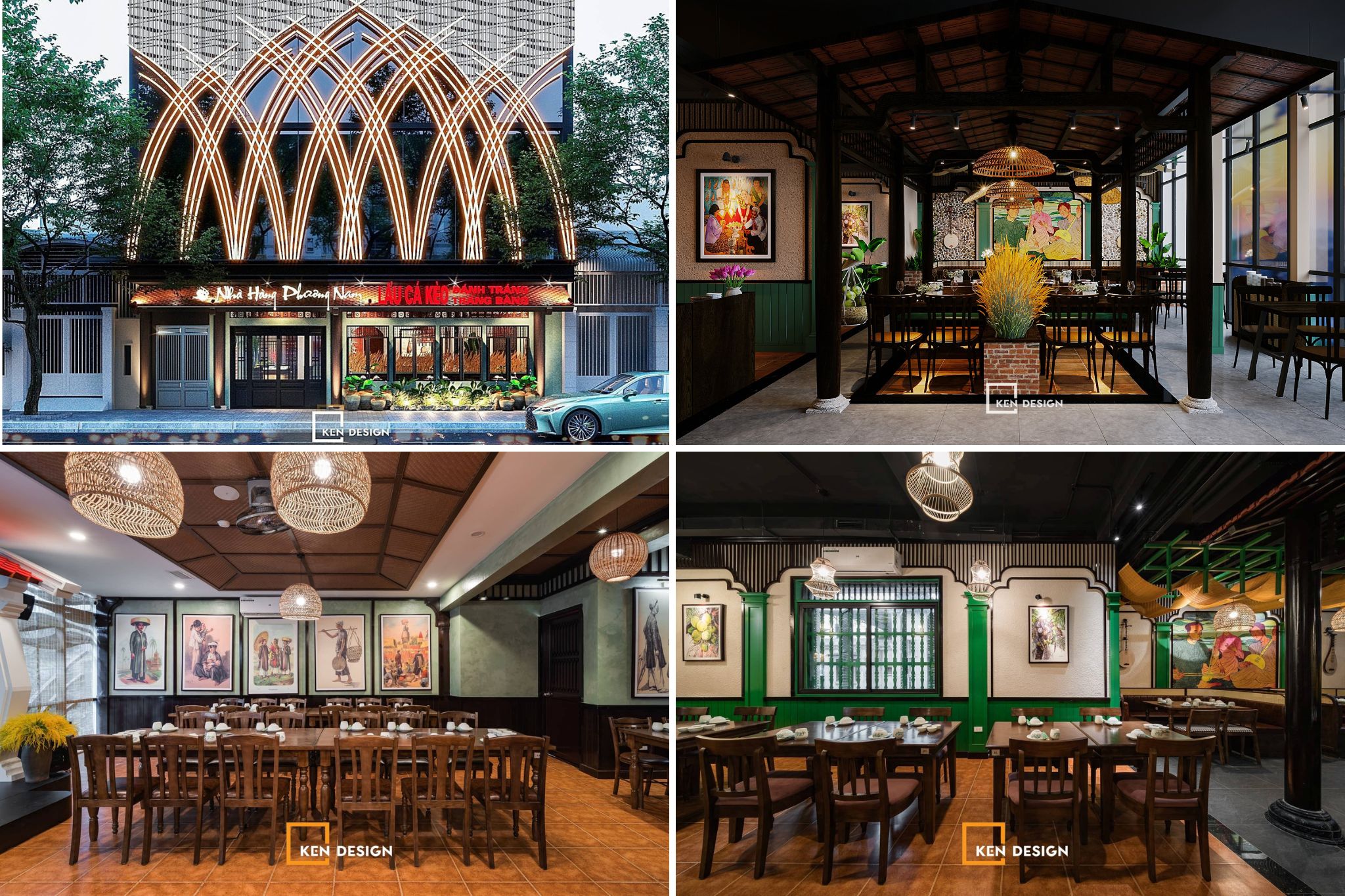 Thi công nhà hàng Phương Nam Yên Lãng