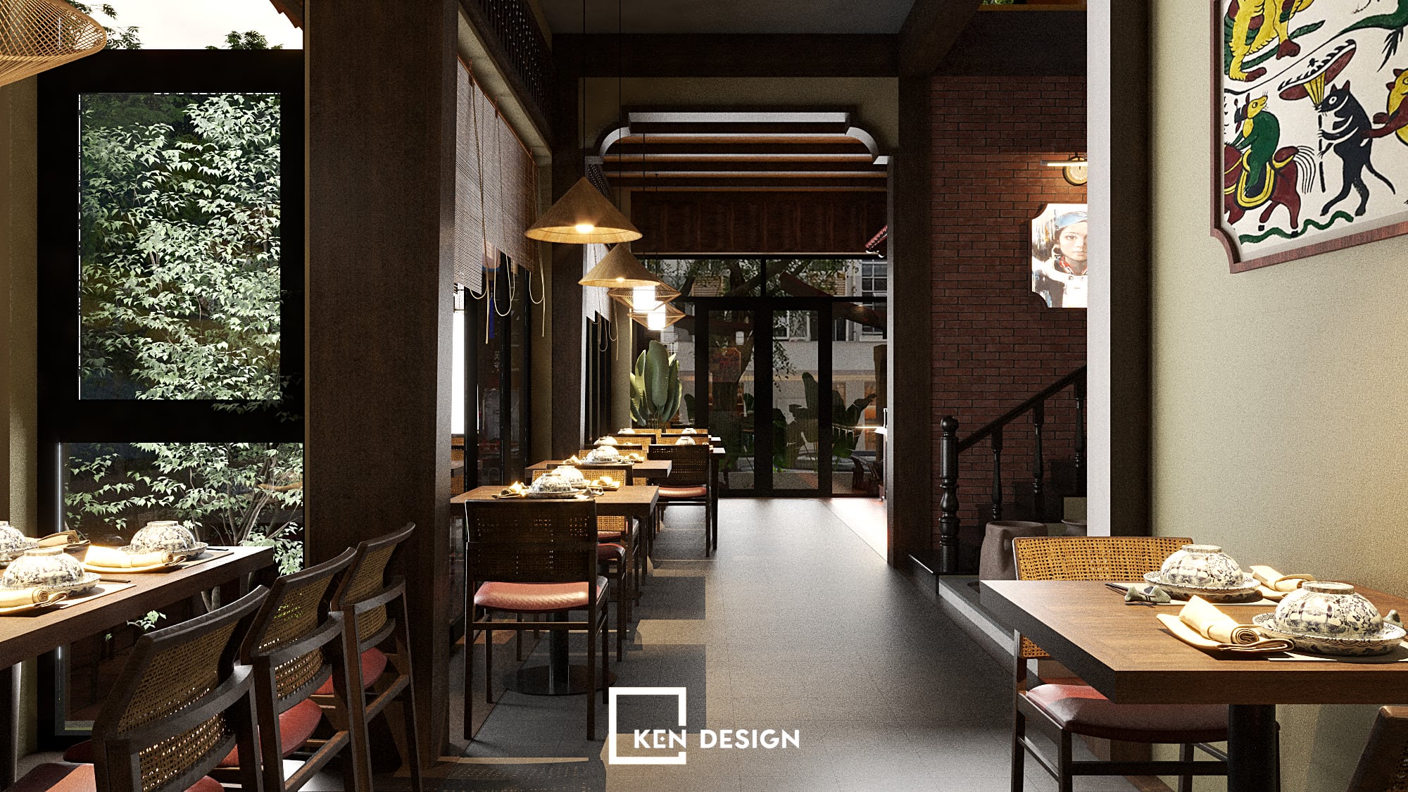 Thiet Ke Nha Hang Com Que Ba Tan Phong Cach Indochine Ket Hop Dan Gian Duong Dai 11 Thiet Ke Nha Hang Com Que Ba Tan Phong Cach Indochine Ket Hop Dan Gian Duong Dai 11
