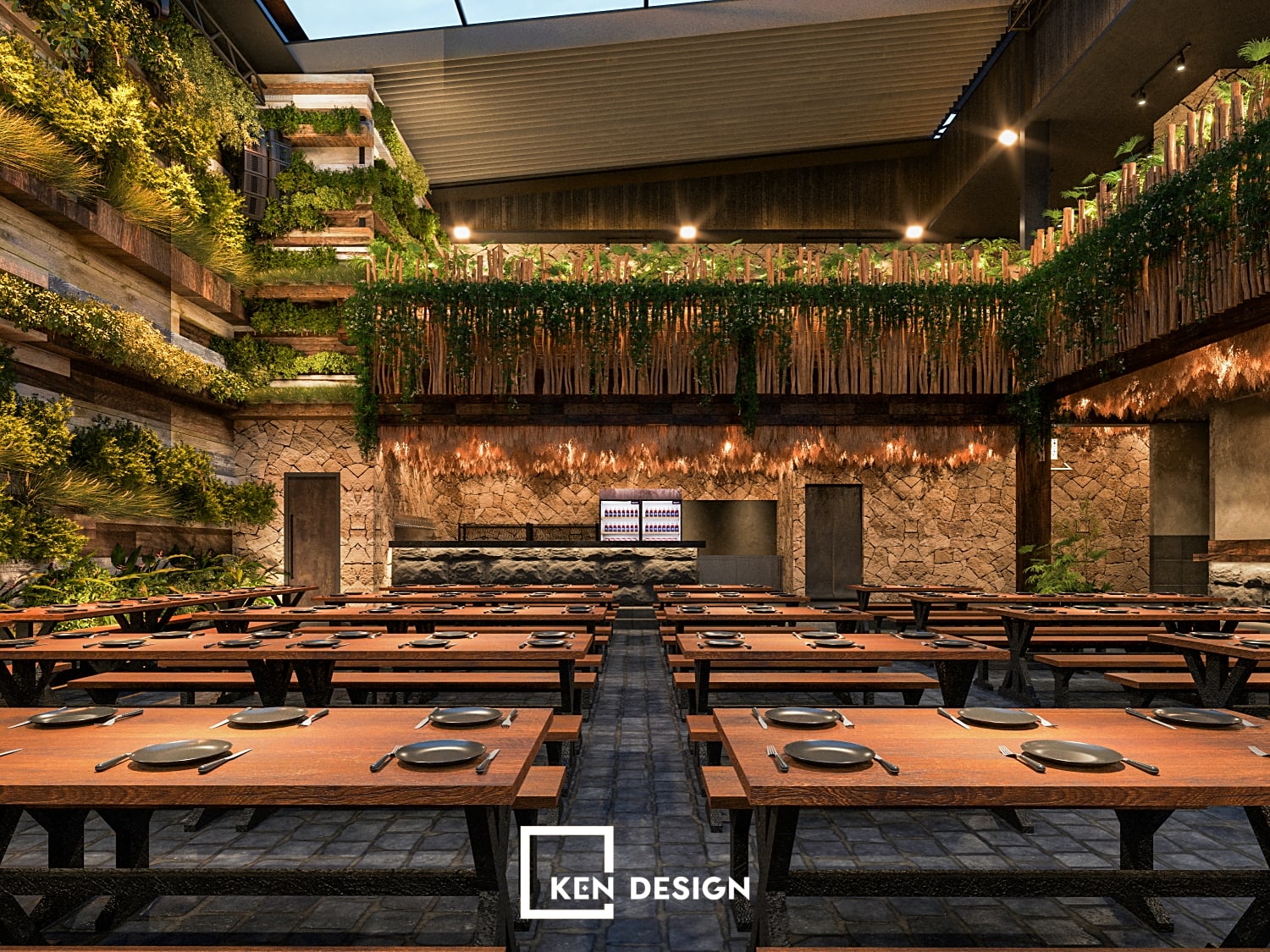 Thiet Ke Nha Hang Beer Garden Xap Xinh Tai Hai Phong Phong Cach Tropical Industrial 13