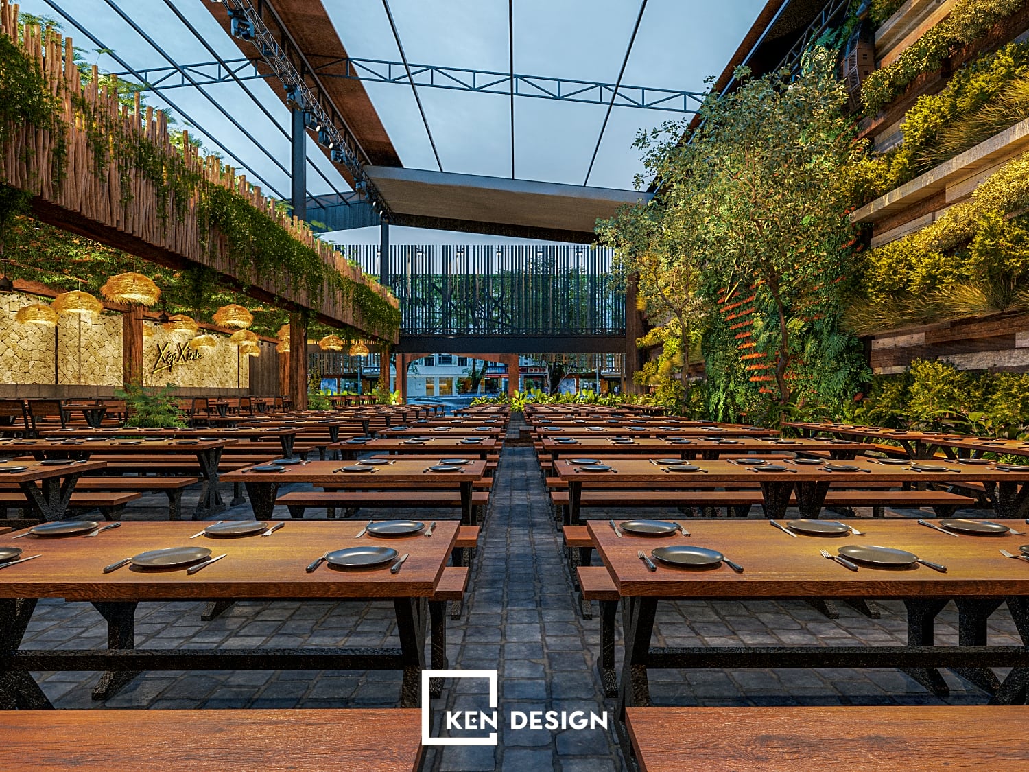 Thiet Ke Nha Hang Beer Garden Xap Xinh Tai Hai Phong Phong Cach Tropical Industrial 14