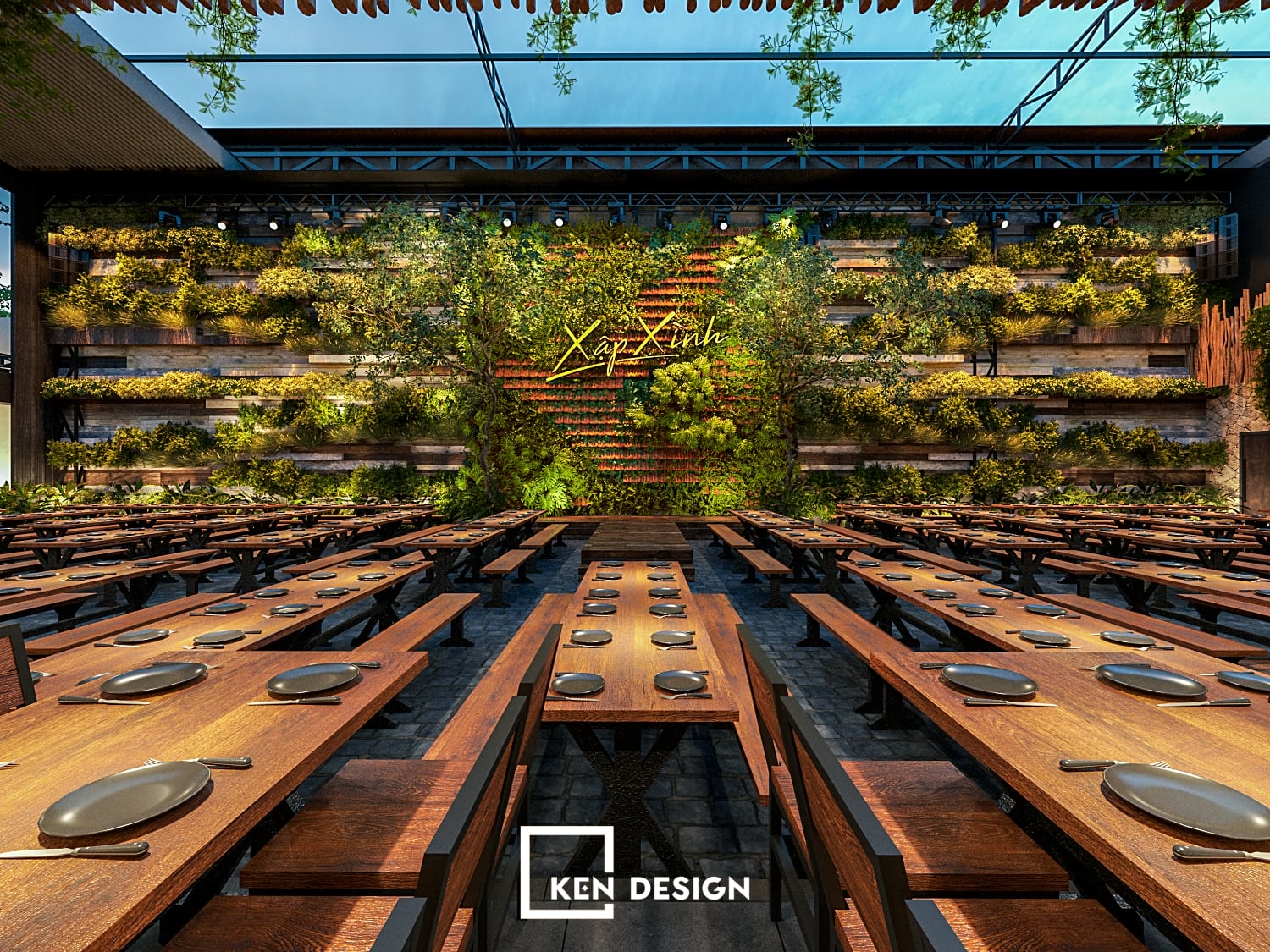 Thiet Ke Nha Hang Beer Garden Xap Xinh Tai Hai Phong Phong Cach Tropical Industrial 15