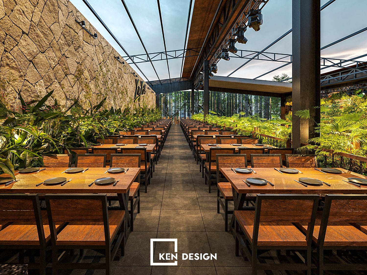 Thiet Ke Nha Hang Beer Garden Xap Xinh Tai Hai Phong Phong Cach Tropical Industrial 18