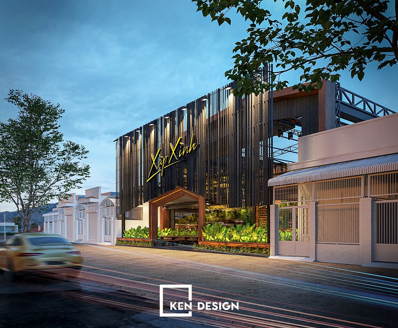 Thiet Ke Nha Hang Beer Garden Xap Xinh Tai Hai Phong Phong Cach Tropical Industrial 2