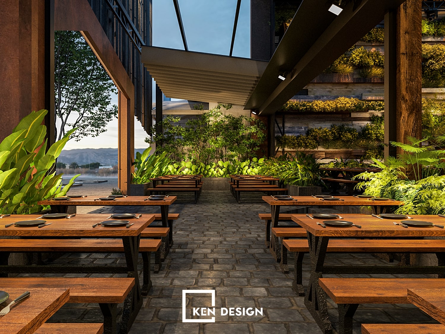 Thiet Ke Nha Hang Beer Garden Xap Xinh Tai Hai Phong Phong Cach Tropical Industrial 6