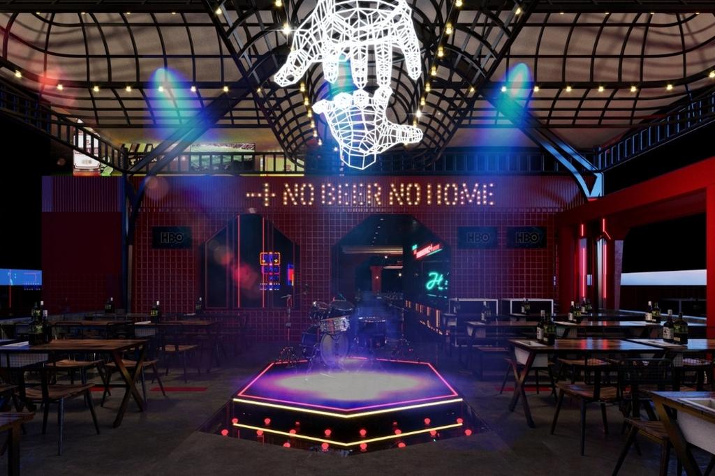 Thiet Ke San Khau Quan Beer San Vuon 1