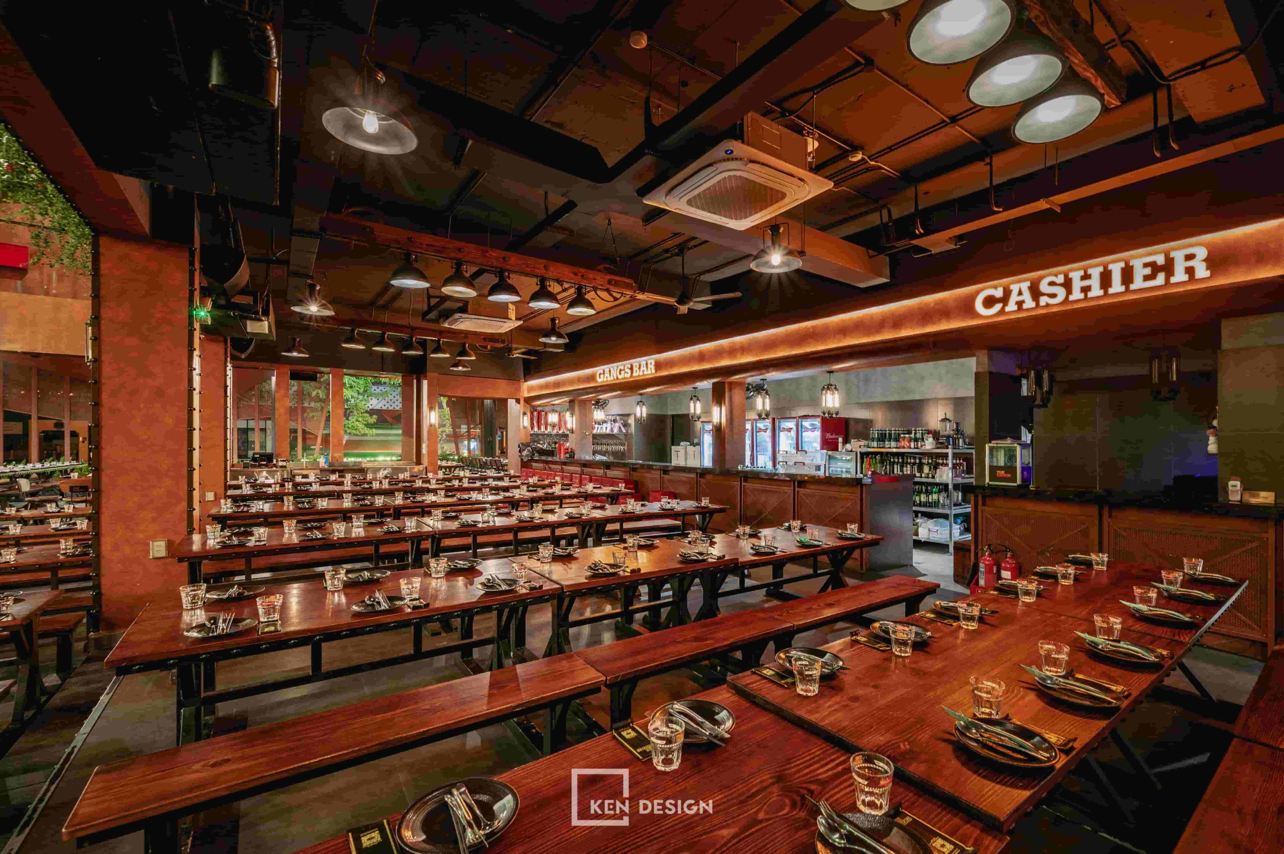 thi công nhà hàng The Gangs Airport thi công nhà hàng The Gangs Airport