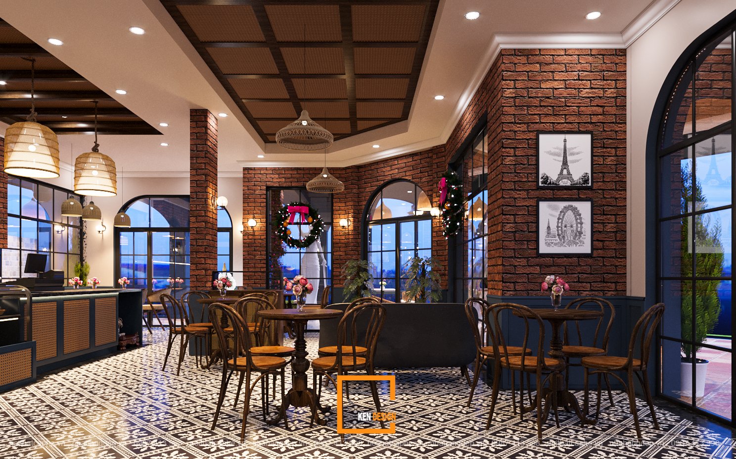 Thiet Ke Quan Cafe Pho Wall Tang 1 12