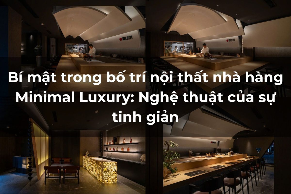 Bố trí nội thất trong nhà hàng Minimal Luxury