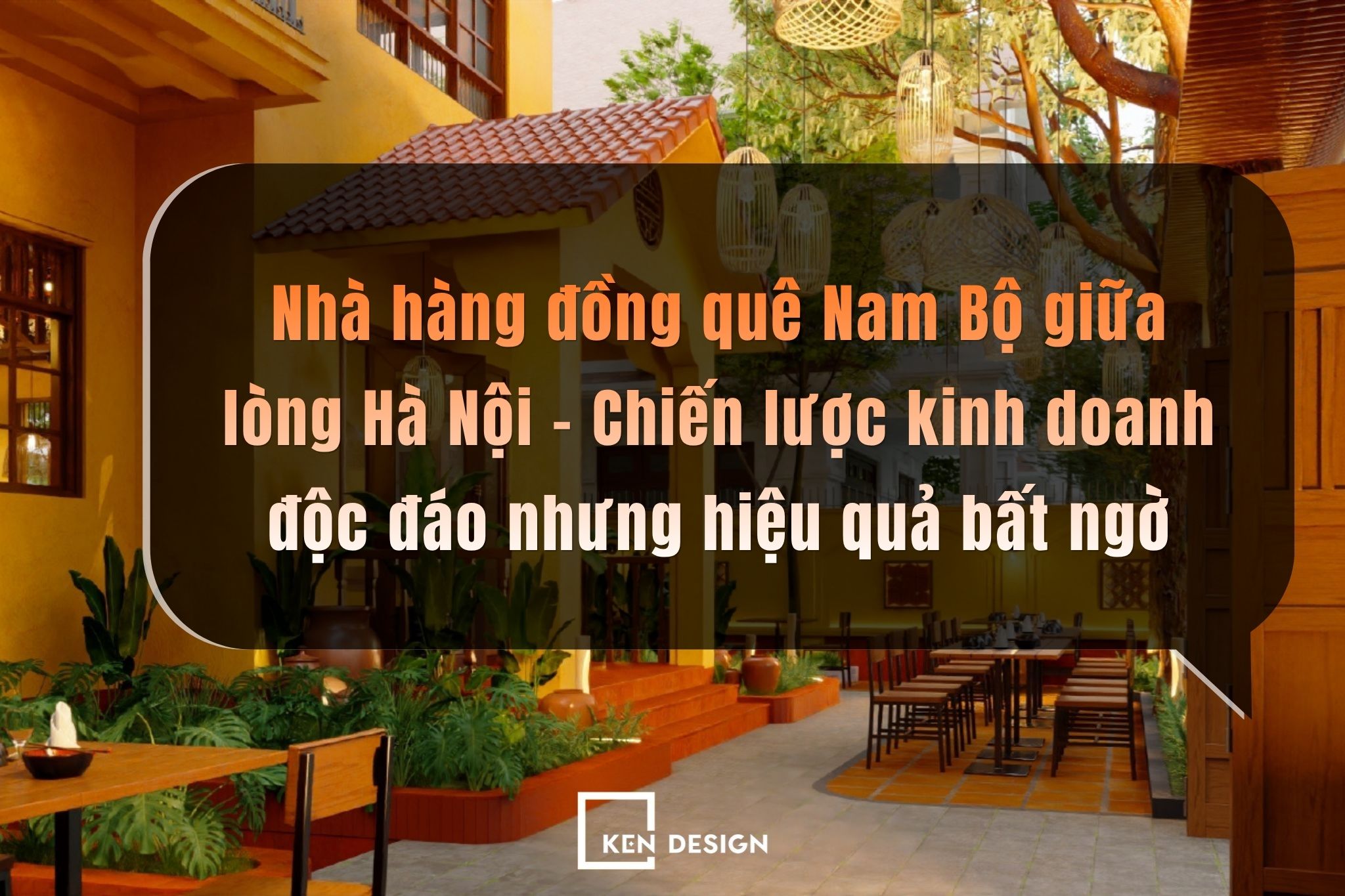thiết kế nhà hàng đồng quê