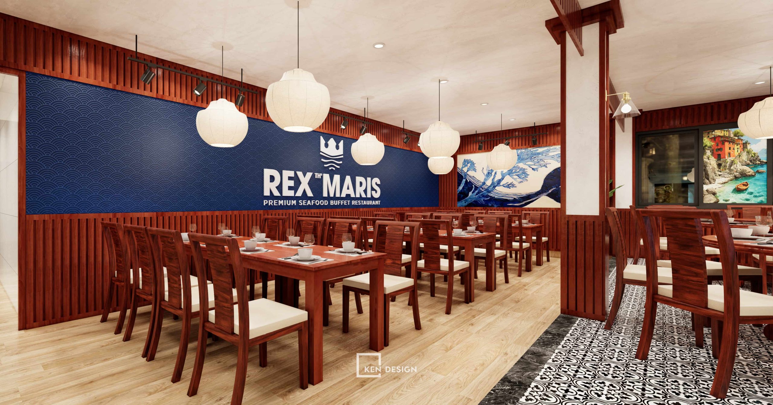 Thiết kế nh&agrave; h&agrave;ng buffet hải sản Res Maris tại Ph&uacute; Quốc
