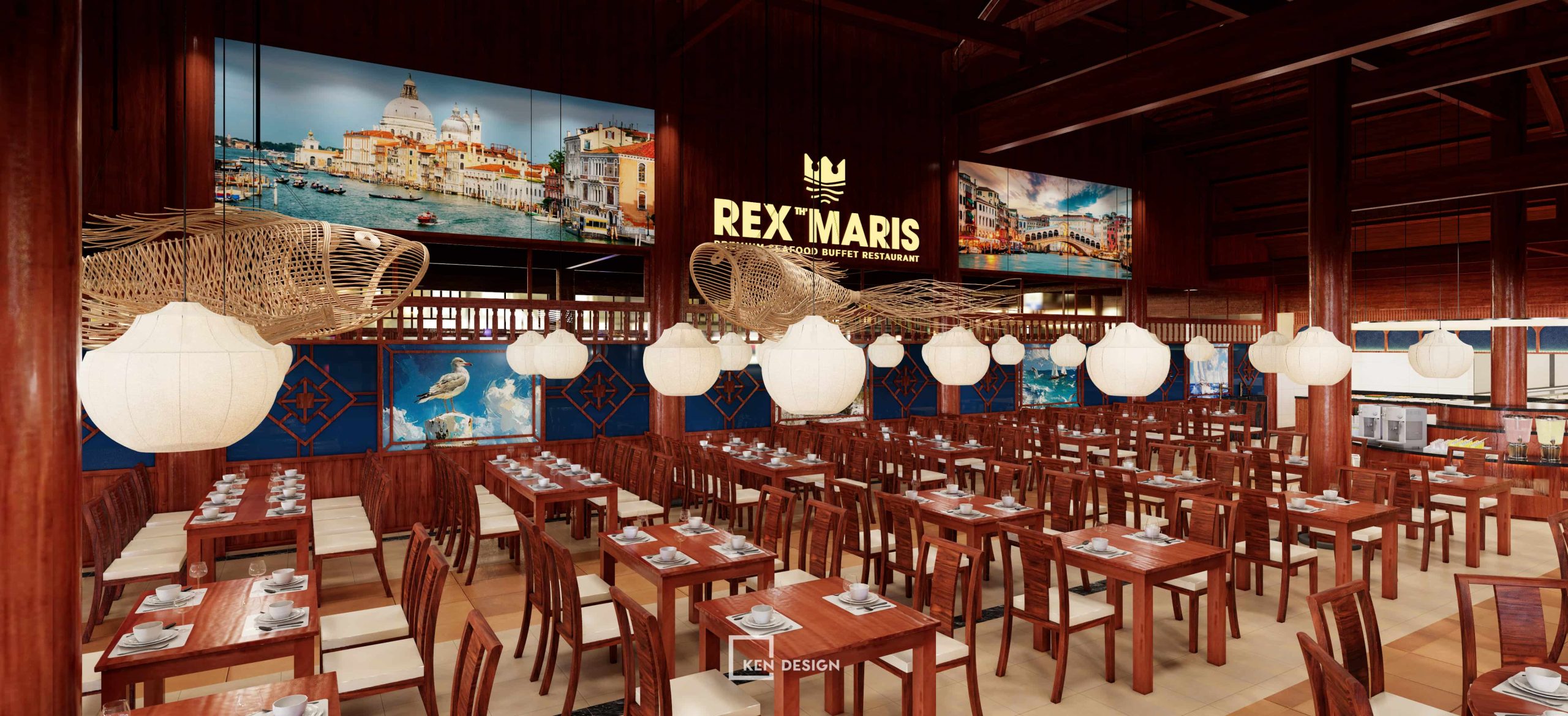 Thiết kế nh&agrave; h&agrave;ng buffet hải sản Res Maris tại Ph&uacute; Quốc